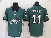 Nike Eagles 11 Carson Wentz Green Team Big Logo Vapor Untouchable Limited Jersey,baseball caps,new era cap wholesale,wholesale hats